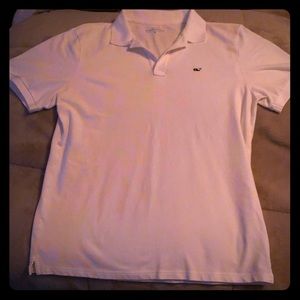 Vineyard Vines Stretch Pique Polo Medium White